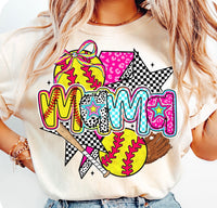 Load image into Gallery viewer, Softball Mama bright colors
