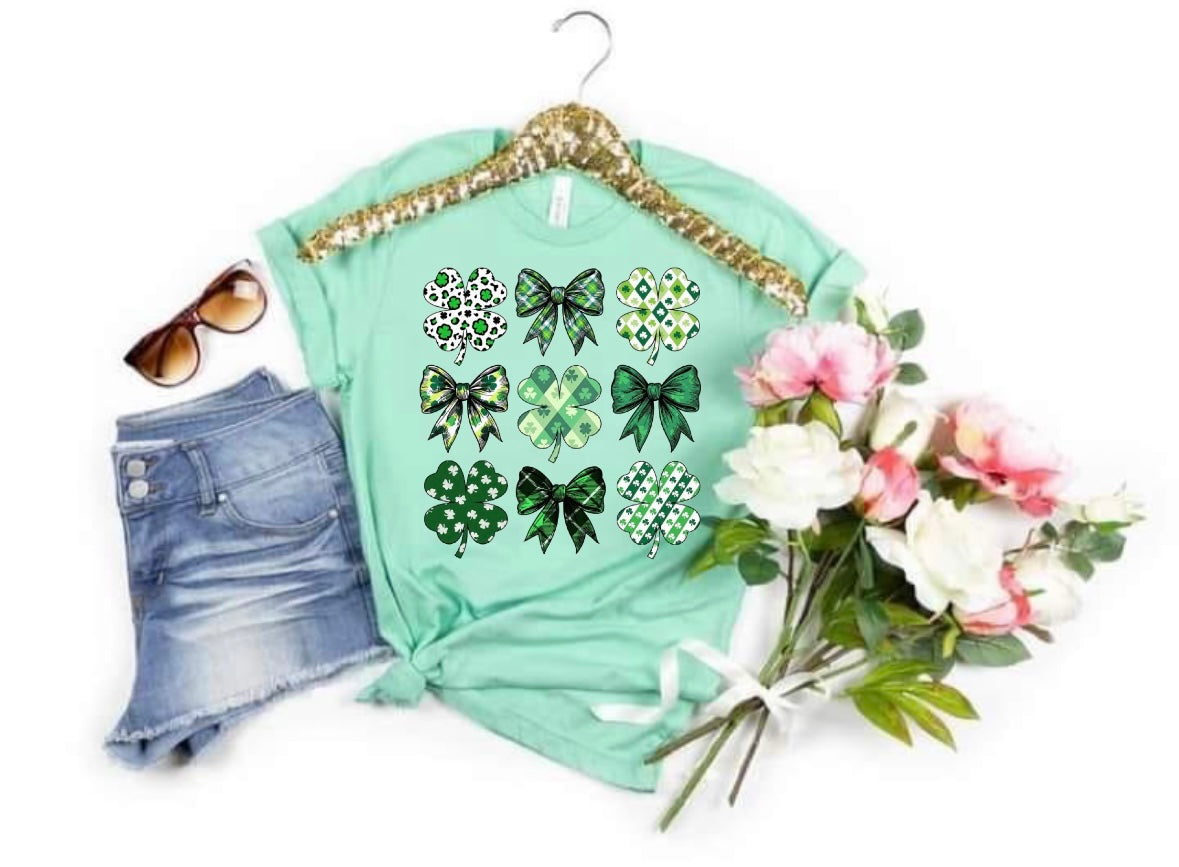 Shamrocks all in a row