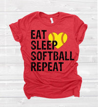 Load image into Gallery viewer, Eat sleep Softball 🥎  Repeat
