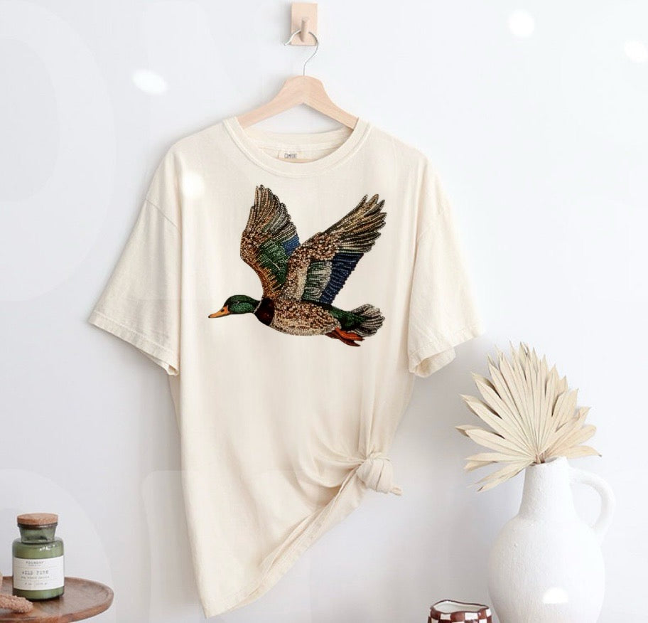 Faux rhinestone Mallard Duck