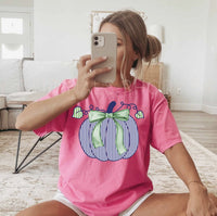 Load image into Gallery viewer, Preppy seersucker pumpkin
